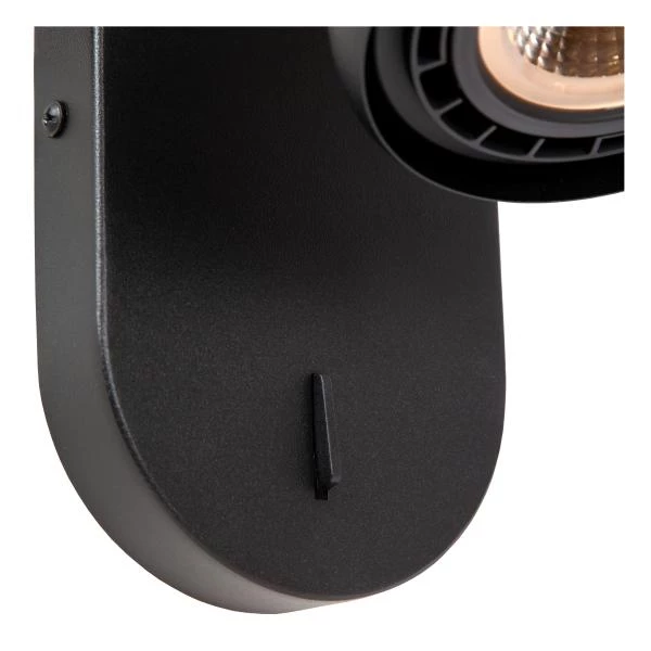 Lucide SENSAS - Lámpara de cabecera / Lámpara de pared - 1xGU10 (ES111) - Negro - detalle 2